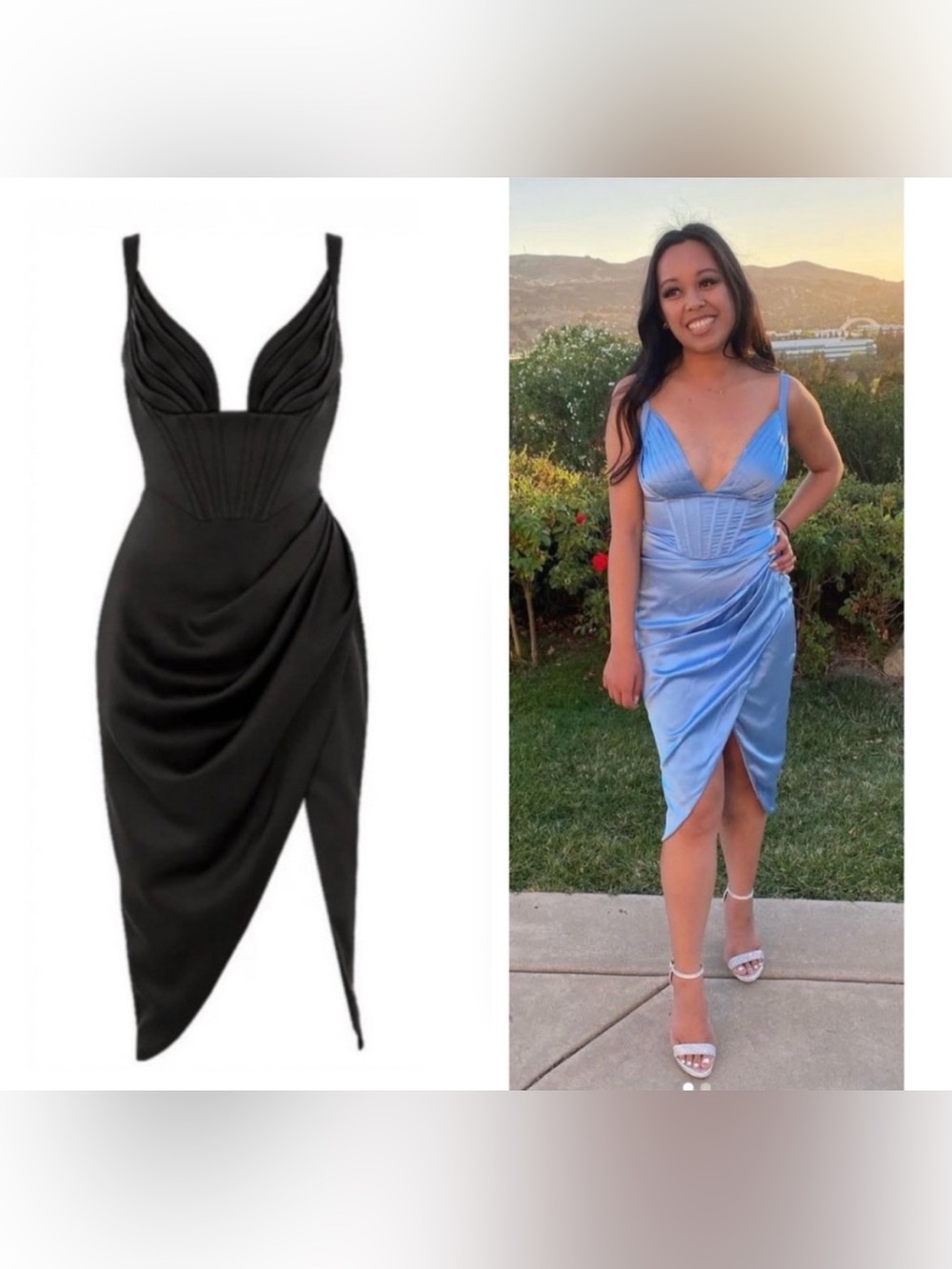 NWT Vanilla Bella- size XL bustier draped midi (house of cb lookalike)